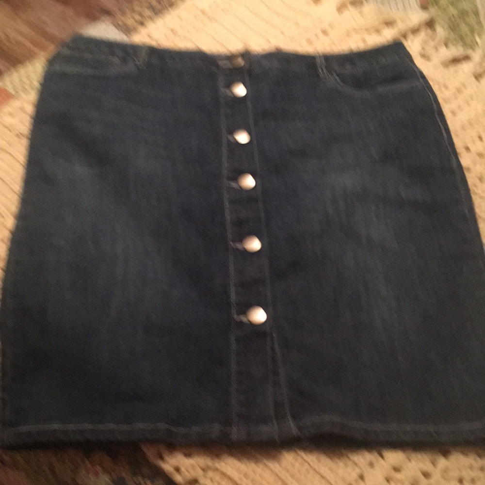 Baccini denim skirt. Smoke free home